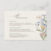Kleurrijk trouwtemplate met wilde bloemen Huwelijk Informatiekaartje (Voorkant)
