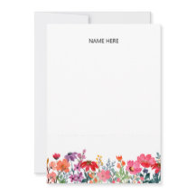 Kleurrijk tuin bloemig gepersonaliseerd briefpapie
