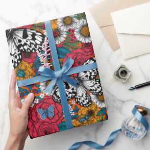 Kleurrijk tuinpakpapier cadeaupapier