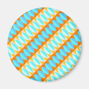 Kleurrijk Turquoise Blauw Oranje Geel Patroon Magneet
