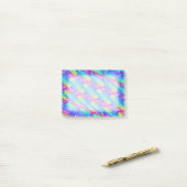 Kleurrijk Turquoise Rainbow Wave Twists Artwork Post-it® Notes (Op bureau)
