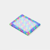 Kleurrijk Turquoise Rainbow Wave Twists Artwork Post-it® Notes (Schuin)