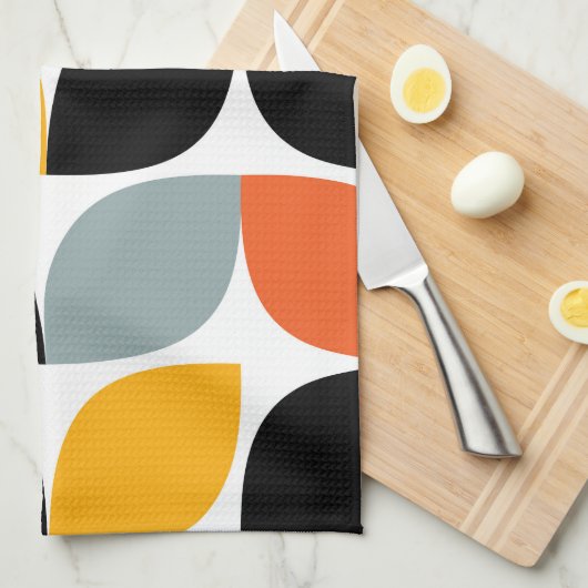 Kleurrijk, uniek, trendy, stedelijk blad concept k theedoek (Quarter Fold)