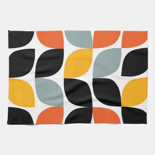 Kleurrijk, uniek, trendy, stedelijk blad concept k theedoek (Horizontaal)