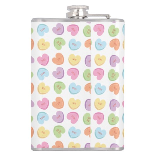 Kleurrijk Valentijn Snoep Mok Onderzetter Heupfles (Achterkant)