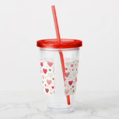 Kleurrijk Valentijnsdag hart Acryl Drinkbeker (Links)