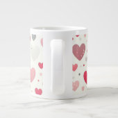 Kleurrijk Valentijnsdag hart Extra Grote Beker (Achterkant)