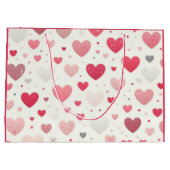 Kleurrijk Valentijnsdag hart Groot Cadeauzakje (Achterkant)