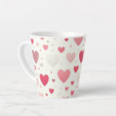 Kleurrijk Valentijnsdag hart Latte Mok (Linkerhoek)