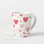 Kleurrijk Valentijnsdag hart Latte Mok (Rechterhoek)