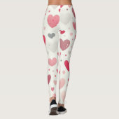 Kleurrijk Valentijnsdag hart Leggings (Achterkant)