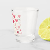 Kleurrijk Valentijnsdag hart Shot Glas (Rechts)