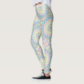 Kleurrijk veelkleurig mandala patroon leggings (Links)