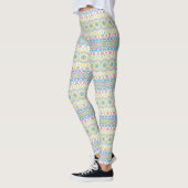 Kleurrijk veelkleurig mandala patroon leggings (Links)