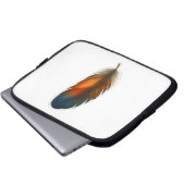 Kleurrijk veerontwerp laptop sleeve (Voorkant onderkant)