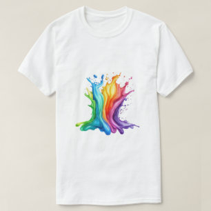 Kleurrijk verf Concept Artistiek ontwerp T-shirt