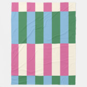 Kleurrijk verticaal gestreept patroon fleece deken (Voorkant)