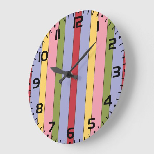 Kleurrijk verticaal Stripspatroon Grote Klok (Hoek)