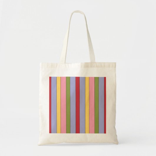 Kleurrijk verticaal Stripspatroon Tote Bag (Voorkant)