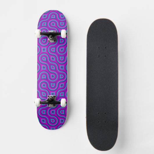 Kleurrijk Vet Jewel Tone Abstract Truchet Pattern Skateboard (Voorkant)