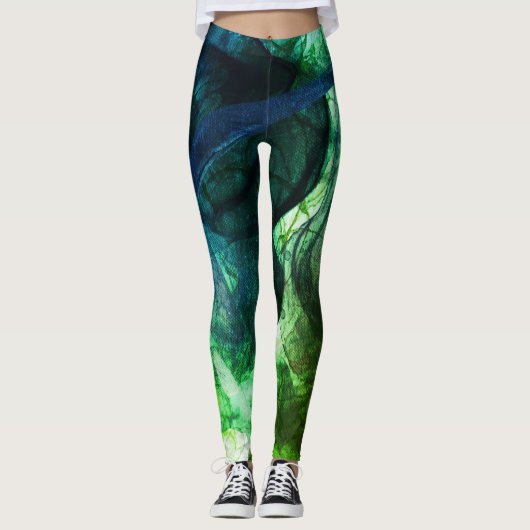 Kleurrijk vibrant, modern, Abstract Leggings (Voorkant)
