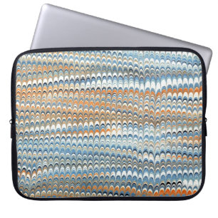 Kleurrijk Victoriaans gemarmerd Hoesje papier Laptop Sleeve