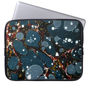 Kleurrijk Victoriaans gemarmerd Hoesje papier Laptop Sleeve