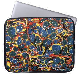 Kleurrijk Victoriaans gemarmerd Hoesje papier Laptop Sleeve