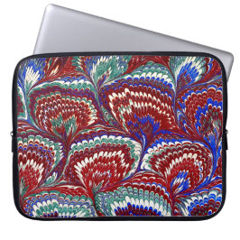 Kleurrijk Victoriaans gemarmerd Hoesje papier Laptop Sleeve