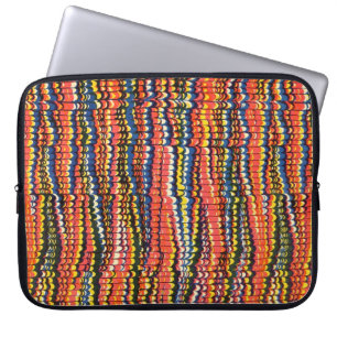 Kleurrijk Victoriaans gemarmerd Hoesje papier Laptop Sleeve