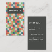 Kleurrijk vierkant patroon stijlvol visitekaartje (Voorkant / Achterkant)