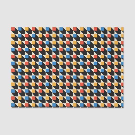 Kleurrijk vierkant weefselpapier tissuepapier (Voorkant)