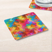 kleurrijk vierkante kartonnen onderzetter (Schuin)