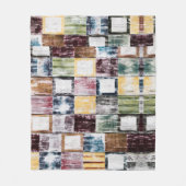 Kleurrijk vierkantspatroon fleece deken (Voorkant)