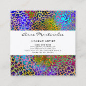 Kleurrijk Visitekaartje op het vierkant afdrukken (Achterkant)