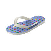 Kleurrijk vispatroon kinder teenslippers (Schuin)