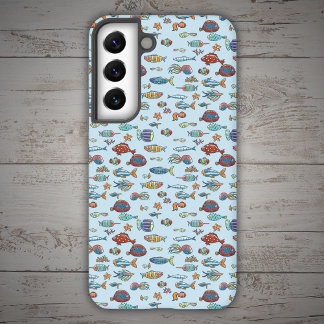 Kleurrijk vispatroon samsung galaxy hoesje