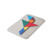Kleurrijk vliegtuig Tangram Badmat (Gekanteld)