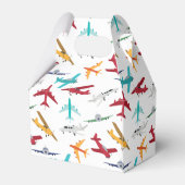 Kleurrijk Vliegtuigpatroon Bedankdoosjes (Achterkant)