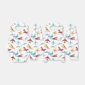 Kleurrijk Vliegtuigpatroon Bedankdoosjes (Uitgevouwen)