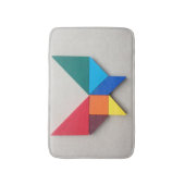 Kleurrijk vlinder Tangram Badmat (Voorkant Verticaal)