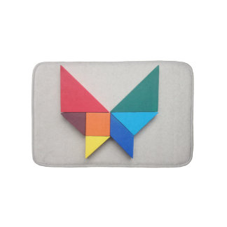 Kleurrijk vlinder Tangram Badmat