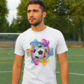 Kleurrijk Voetbal Mannen T-shirt