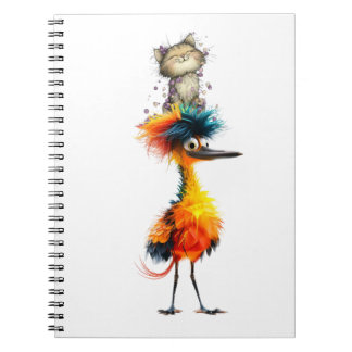 Kleurrijk Vogel Spiraal Notebook, Whimsical Vogel Notitieboek