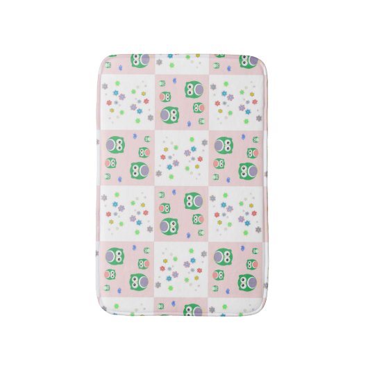 Kleurrijk vogelpatroon voor kinderen 2 badmat (Voorkant Verticaal)