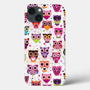 Kleurrijk vogelpatroon voor kinderen 2 iPhone 13 hoesje