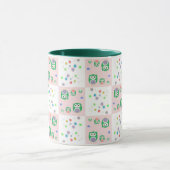 Kleurrijk vogelpatroon voor kinderen 2 mok (Midden)