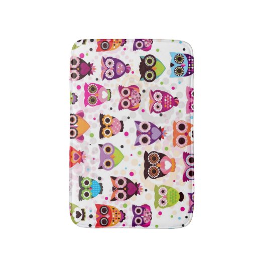 Kleurrijk vogelpatroon voor kinderen badmat (Voorkant Verticaal)