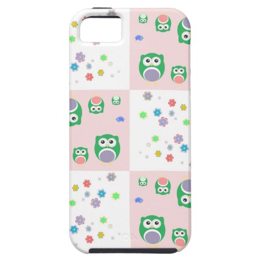 Kleurrijk vogelpatroon voor kinderen Case-Mate iPhone case (Achterkant)