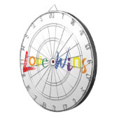 Kleurrijk, vrolijk, creatief design van Love Wins Dartbord (Voorkant Rechts)